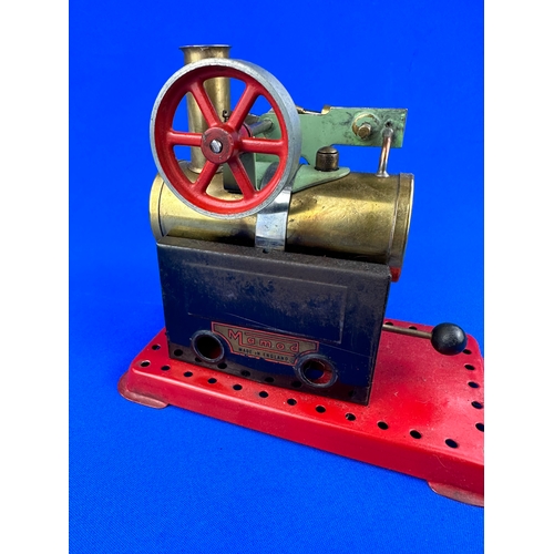 70 - Mamod Minor 2 Live Steam Engine. Working Order with Replacement Brass Burner.