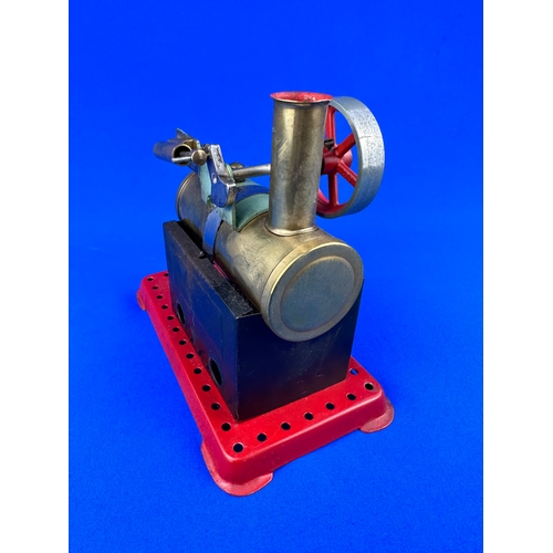 70 - Mamod Minor 2 Live Steam Engine. Working Order with Replacement Brass Burner.