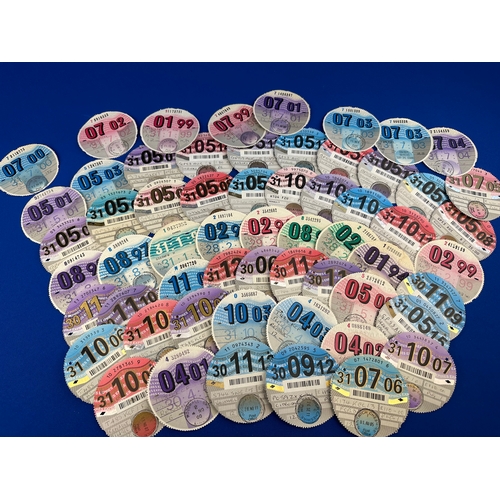 146 - Approximately 60 Vintage Tax Discs