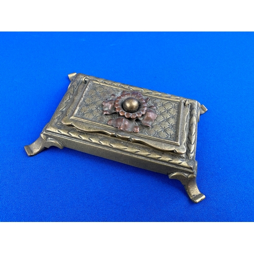 147 - Brass Desk Stamp Holder