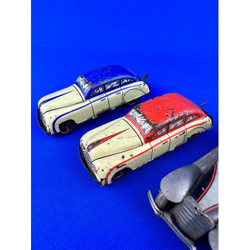 67 - Three Vintage Tin Plate Toy Cars