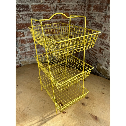 136 - Retro Vegetable Rack in Yellow.