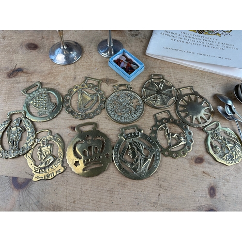 78 - Group of Collectables including Horse Brasses & Gemstones