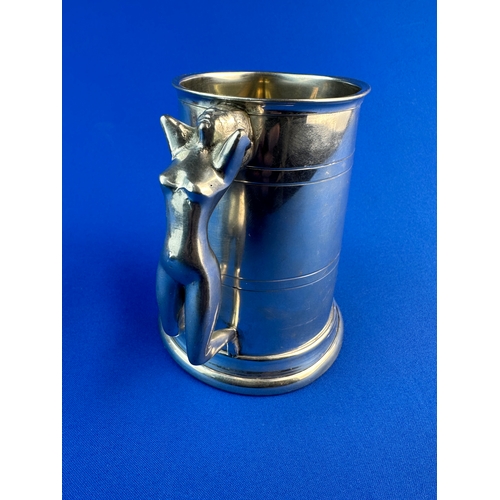 88 - Pewter Tankard with Erotic Lady Handle