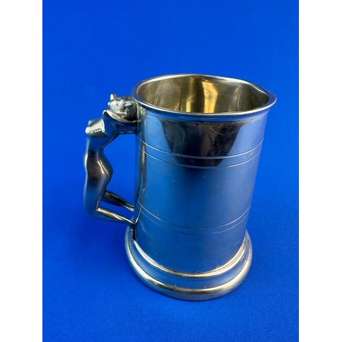 88 - Pewter Tankard with Erotic Lady Handle