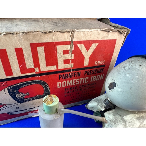 89 - Boxed Tilley Paraffin Domestic Iron with Instructions