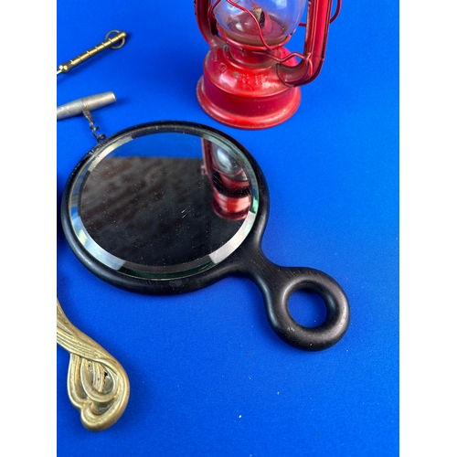 90 - Group of Collectables including Ebony & Brass Vanity Mirrors