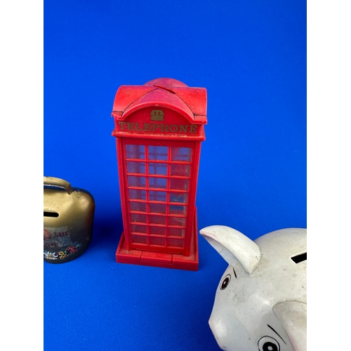 98 - Four Collectable Money Boxes including Halifax Building Society