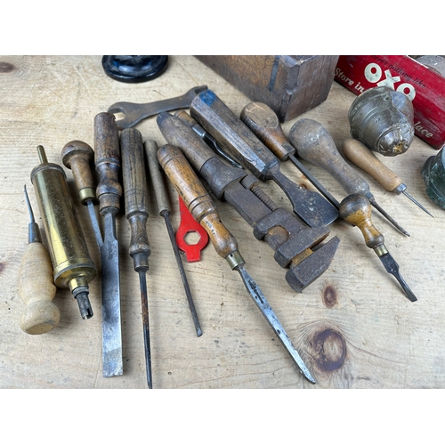 72 - Vintage Tools including Marples Chisels