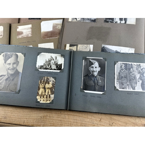 165 - Six Antique & Later Photograph Albums Containing Pictures from 1908 - 19590's including WWII