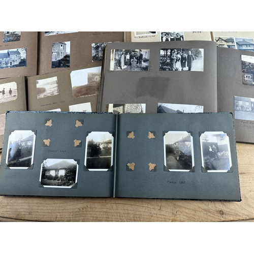 165 - Six Antique & Later Photograph Albums Containing Pictures from 1908 - 19590's including WWII