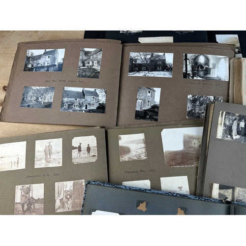 165 - Six Antique & Later Photograph Albums Containing Pictures from 1908 - 19590's including WWII