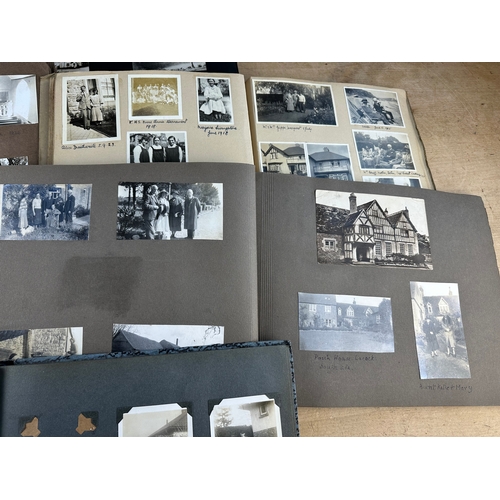 165 - Six Antique & Later Photograph Albums Containing Pictures from 1908 - 19590's including WWII