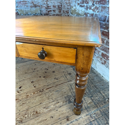 493 - Antique Cape Yellowwood & Stinkwood Desk - 183cm wide, 91cm deep. makes a nice dining table.