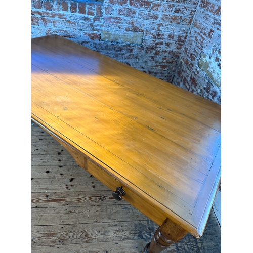 493 - Antique Cape Yellowwood & Stinkwood Desk - 183cm wide, 91cm deep. makes a nice dining table.