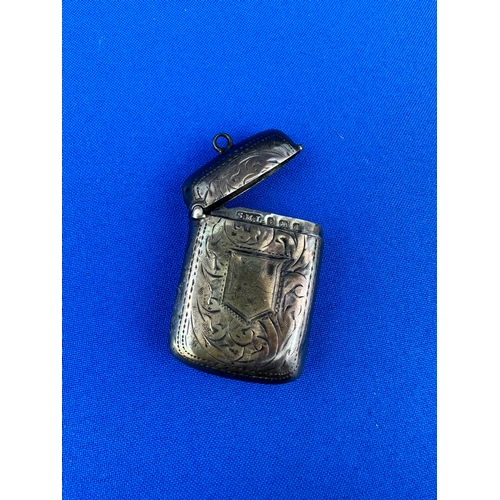 29 - Hallmarked Silver Vesta Case - Birmingham 1903