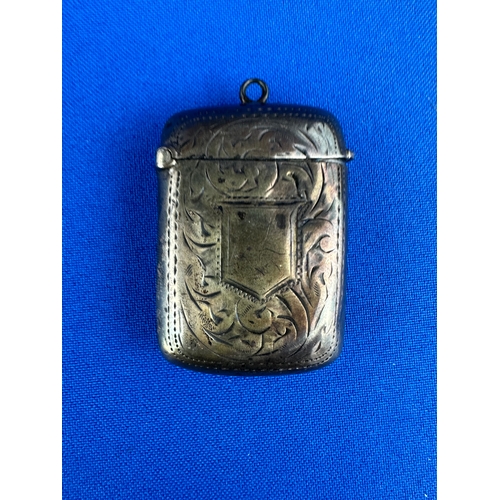 29 - Hallmarked Silver Vesta Case - Birmingham 1903