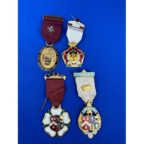 55 - Group of Four Masonic Medals