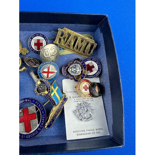 225 - Vintage & Collectable Badges to include Military & Red Cross