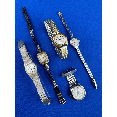 63 - Vintage Ladies Watches including Oris & Nurses Ingersoll Watch