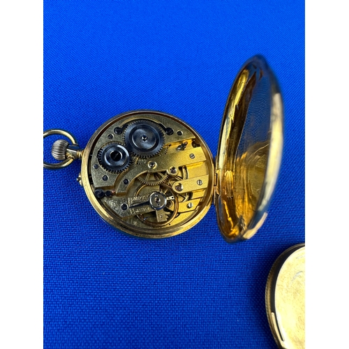 68 - 9ct Gold Back Small Pocket Watch - Ticking