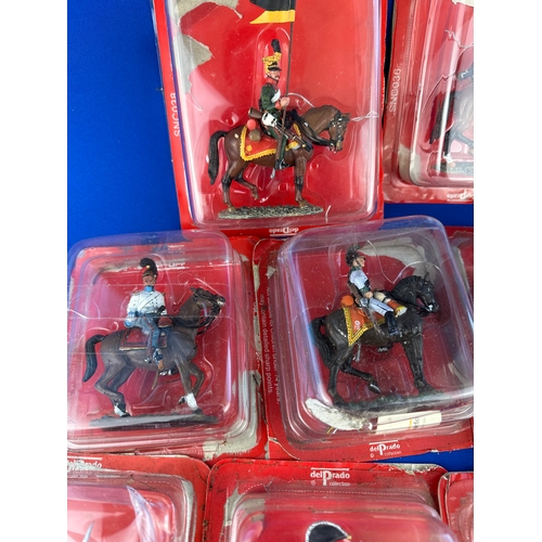 284 - 15 Mounted Del Prado Figures