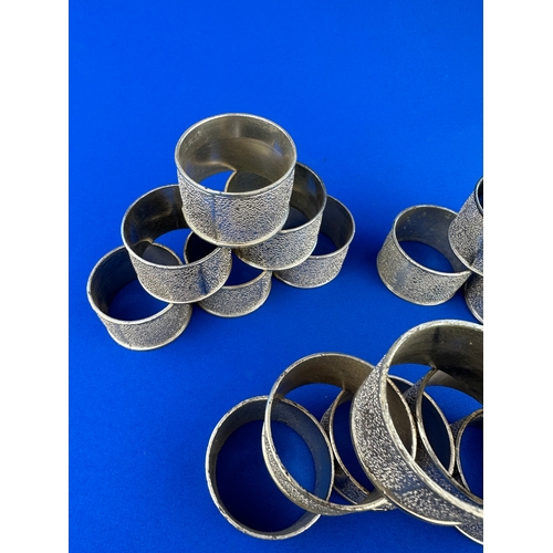 206 - 18 Vintage Silver Plated Napkin Rings