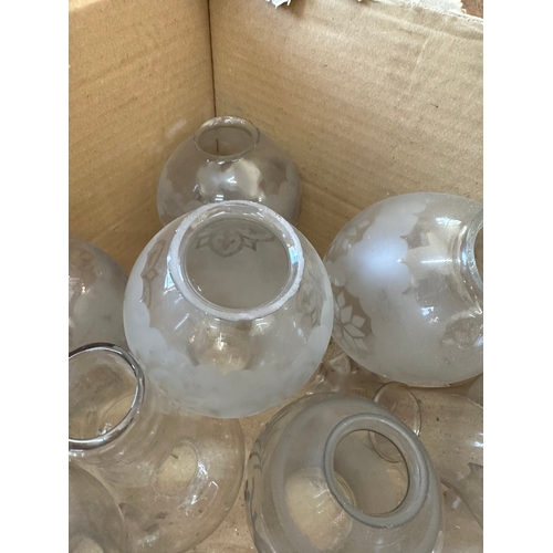 208 - Good Quantity of Glass Oil Lamp Chimneys