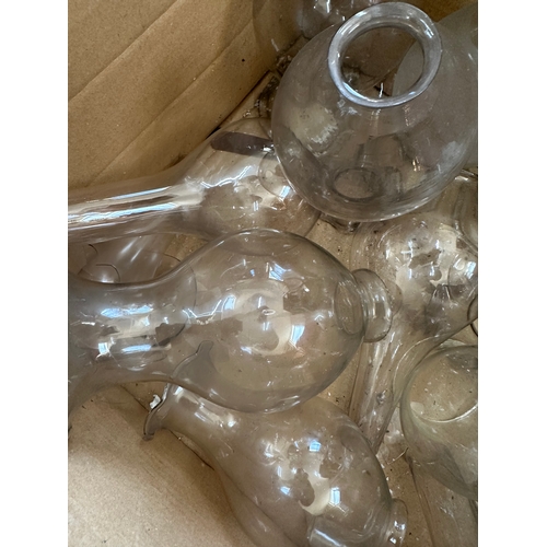 208 - Good Quantity of Glass Oil Lamp Chimneys