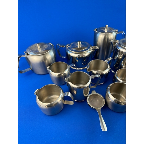 213 - Quantity of Old Hall Stainless Steel Tea Items