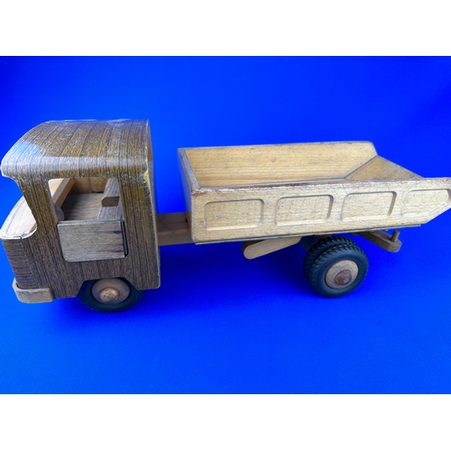 266 - 1960's Wooden Truck by Friedrich Frobel Werdau