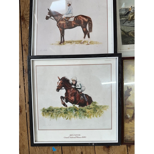 374 - 6 Horse & Hunt Related Prints