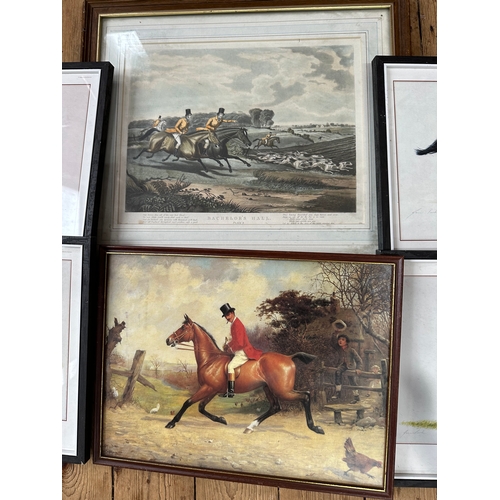 374 - 6 Horse & Hunt Related Prints