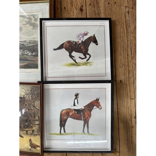 374 - 6 Horse & Hunt Related Prints