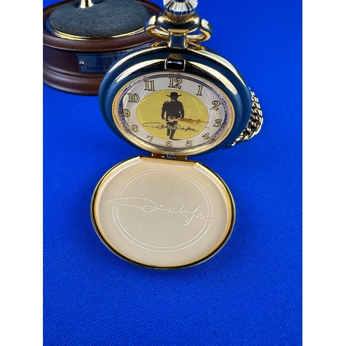 56 - John Wayne Presentation Pocket Watch Set