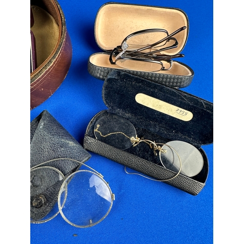 167 - Gentlemans Studs & Buttons with Vintage & Antique Spectacles