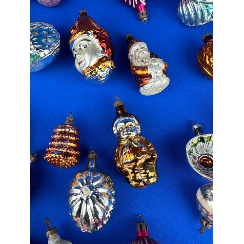 169 - Collection of Vintage Glass Novelty Shaped Christmas Decorations