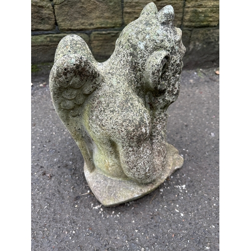 353 - Cast Concrete Whimsical Gargoyle Garden Statue