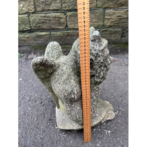 353 - Cast Concrete Whimsical Gargoyle Garden Statue