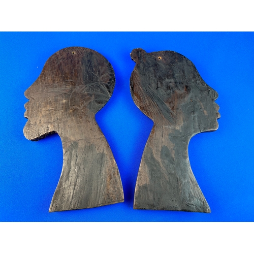 158 - Two African Carved Hardwood Silhouettes