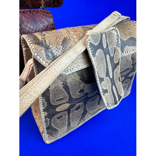 449 - Two Vintage Snakeskin Handbags