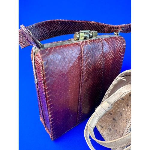 449 - Two Vintage Snakeskin Handbags