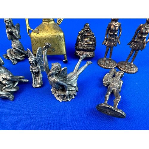 164 - Collection of Metal Figures including Pewter Fairies