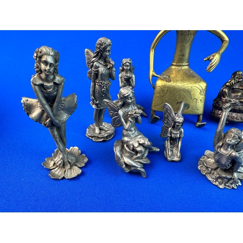 164 - Collection of Metal Figures including Pewter Fairies