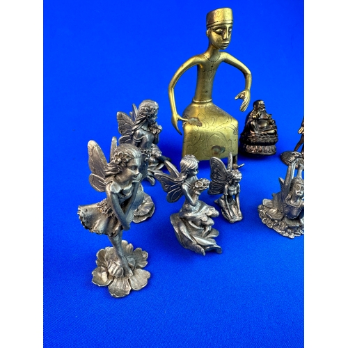 164 - Collection of Metal Figures including Pewter Fairies