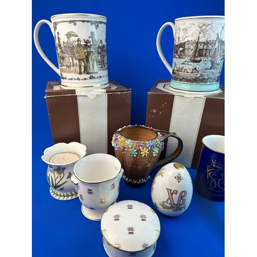 256 - Collectable Ceramic Items including Two Limited Edition Shand Kydd Pottery Tankards