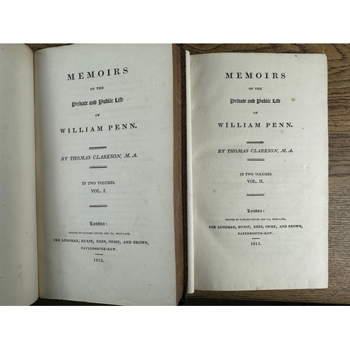 399 - Antique Books to Include: Clarkson's Life of W M Penn, Life of Gladstone Vols I, II and III by John ... 