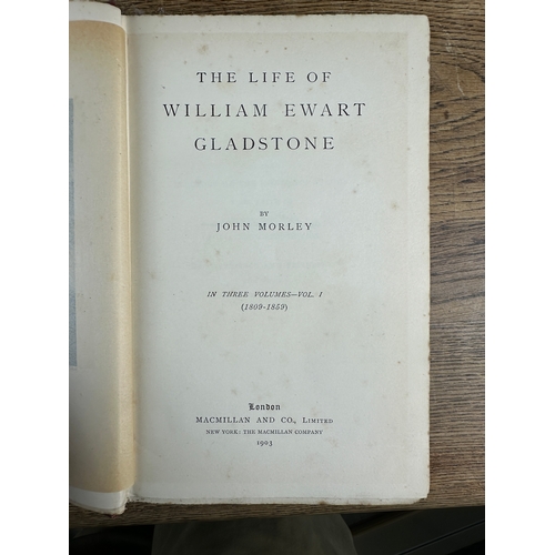 399 - Antique Books to Include: Clarkson's Life of W M Penn, Life of Gladstone Vols I, II and III by John ... 