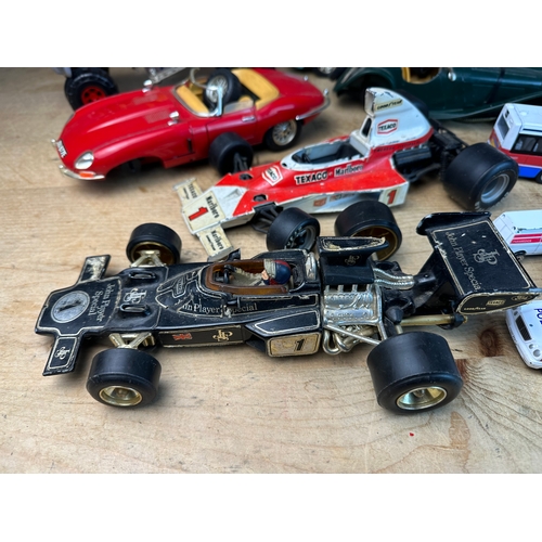 323 - Diecast Cars including Corgi Large Scale F1 JPS Car, Burago and others