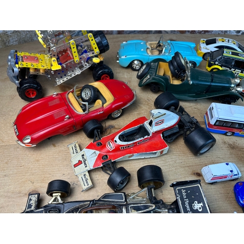 323 - Diecast Cars including Corgi Large Scale F1 JPS Car, Burago and others